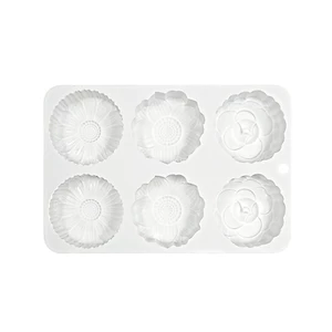Cc 6Cells Khuôn Socola Silicon DIY Fondant Khuôn Hình Hoa Chất Liệu Silicon Khuôn Nướng Bánh DIY Trang Trí Bánh T