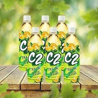 Lốc 6 Chai Trà Đen C2 Hương Tắc Chai 455ml