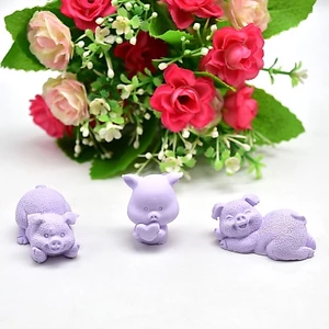 Cc Dễ Thương 3D Hoạt Hình Lợn Bánh Khuôn Lợn Silicon Xà Phòng Khuôn Cho Món Tráng Miệng Pháp Socola Kẹo Nhựa Làm Khuôn Trang Trí