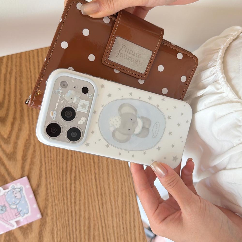 Ốp lưng cứng Tương thích với iPhone 13 14 14Pro 14ProMax 15 15Pro 15ProMax 16 16Pro 16ProMax 17 17Pro 17ProMax Vỏ nam châm họa tiết ngôi sao màu xám