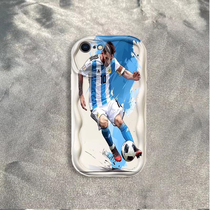 Thích hợp cho iPhone 6 6S 6 Plus 6S Plus 7 8 Plus SE 2020 3D TPU mềm World Cup Messi Boy Sinh viên Ốp điện thoại chống sốc