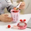 Cốc trái cây di động hai lớp ST2 có bộ lọc & tay cầm Hộp đựng Salad hoạt hình để cắm trại ngoài trời TS2