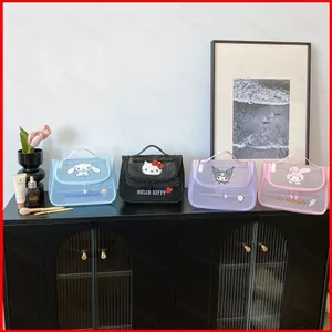 ST2 Sanrio Kuromi My Melody Hoạt Hình Cô Gái Thoáng Khí Túi Trang Điểm Túi Vệ Sinh Du Lịch Di Động Dung Tích Lớn Túi Bảo Quản T