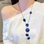 AqToCna Thời Trang Tính Khí Hình Học Tròn Mảnh Dài Dây Buộc Nữ Cá Tính Hình Chữ Y sel Xương Cổ Dây Xích AqToCna
