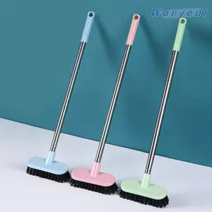 Máy chà sàn WANYEDI, Bàn chải chà sàn tay cầm dài đa chức năng, Bàn chải làm sạch có thể treo bền cho phòng tắm Sàn gạch Khoảng cách thoát nước bồn rửa