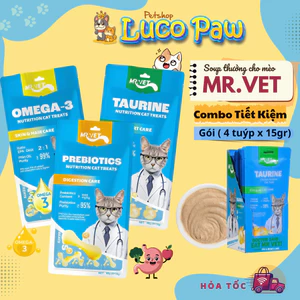 Súp Thưởng Cho Mèo MRVET Pate Súp Thưởng Giúp Mượt Lông Cho Mèo Từ 4 Tháng Tuổi