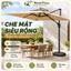 Ô Dù Lệch Tâm Vuông 2.5x2.5M Che Nghiêng Các Hướng Che Mưa Nắng Cao Cấp Đa Năng Tiện Lợi