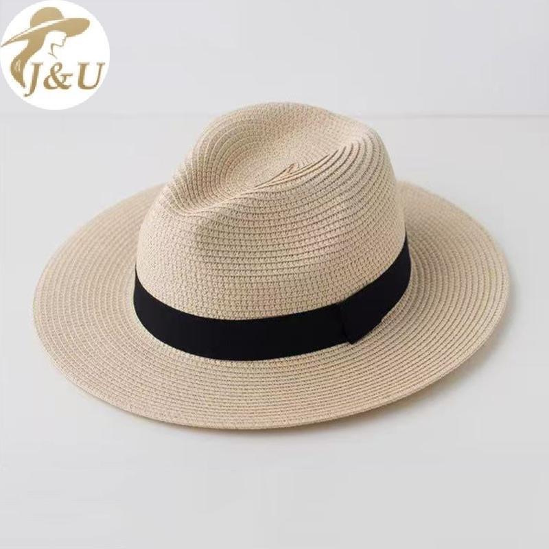 JU Mũ Rơm Mùa Hè Nam Nữ Vành Rộng Đi Biển Chống Tia UV Fedora Sun Hat VN