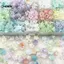 KUZHEN 50 Cái 7x13mm Thay Đổi Dần dần Acrylic Bellflower Hạt Mũ Trang Sức Phát Hiện Quyến Rũ Vòng Tay Miếng Đệm Hạt Để Trang Sức Làm Nóng