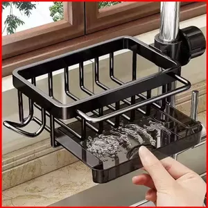 ST2 Vòi chậu rửa có thể điều chỉnh Caddy Sắp xếp Lưu trữ Phụ kiện làm sạch Đồ dùng rửa chén TS2