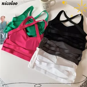 Quần lót tập yoga NICOLOO, Áo ngực thể dục màu trơn thoáng khí, Thiết kế đẩy lên lưng mềm mại Tập yoga hàng đầu