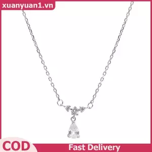 XUAN Thời Trang Giọt Nước Mặt Dây Chuyền Nelace Xương Đòn Dây Xích Nữ Hợp Thời Trang Đơn Giản Nhỏ Kim Cương Giả Trang Sức Tính Khí Tiệc Cưới Quà Tặng VN