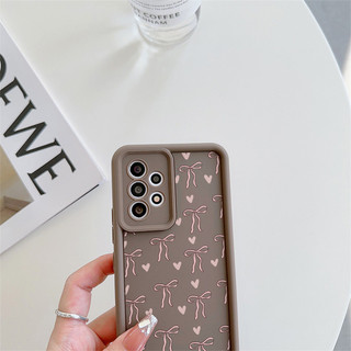 Vỏ điện thoại nơ trái tim tình yêu anh đào cho VIVO V70 FE V60 V50 V40 Lite V29 V30 Pro X200 FE V30E V29E V27E Phụ kiện silicon Bảo vệ toàn diện Vỏ đơn giản nghệ thuật