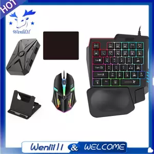 Combo M1 Pro + Bộ điều khiển kết nối Bluetooth 5 trong 1 Bộ chuyển đổi trò chơi di động Bàn phím chơi game Chuột Mobilador Kit