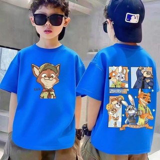 COD✅ (Hồ Chí Minh)Hàn Quốc, quần áo trẻ em, in hình Zootopia, phù hợp cho trẻ trai#153