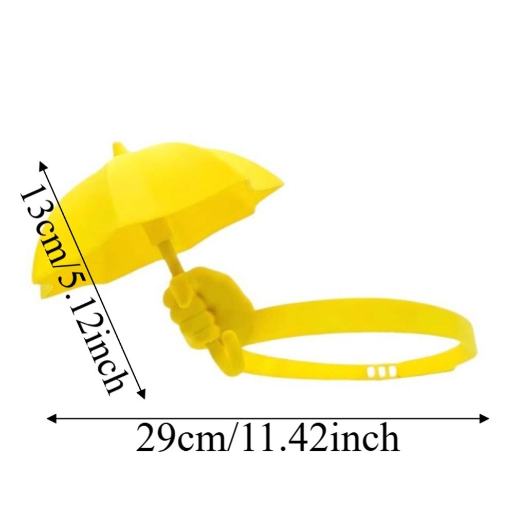 Mũ dù SENRTY, Chất liệu PLA in 3D Mũ chống nắng dù Mini, Quà tặng Gag Hình tay Mũ nón sáng tạo có thể điều chỉnh rảnh tay ngoài trời