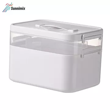 [Sunnimix] Hộp Đựng Y Tế Đa Năng Có Khay Hộp Sơ Cứu Hộp Vận Chuyển Phòng Tắm May Thủ Công Phòng Khách