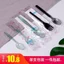 Trumpet Hoa Bánh Thìa Nhựa Dùng Một Lần Thìa Bao Bì Salad Nĩa Takeaway Nĩa Trái Cây Thực Phẩm Đơn QOLO