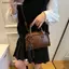 # HB # Túi đeo chéo da cổ điển có khóa sel Charm Dây đeo chéo có thể tháo rời Ví đeo vai Satchel Mini để mặc thường ngày.