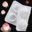 {AKIN} Khuôn nướng bánh silicon đào 6 khoang không gỉ BPA có thể tái sử dụng để làm sô cô la DIY Mousse Kem Jelly Party Làm món tráng miệng {a}