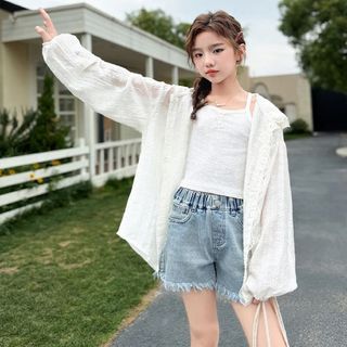 Áo Chống Nắng Ren Cho Bé Gái Phong Cách Tiểu Thư - Mỏng Nhẹ Thoáng Mát, Dễ Phối Đồ