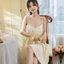 Nữ Đệm Gợi Cảm Sling Váy Ngủ Nữ Thường Ngày Homewear Váy Trắng Đồ Ngủ