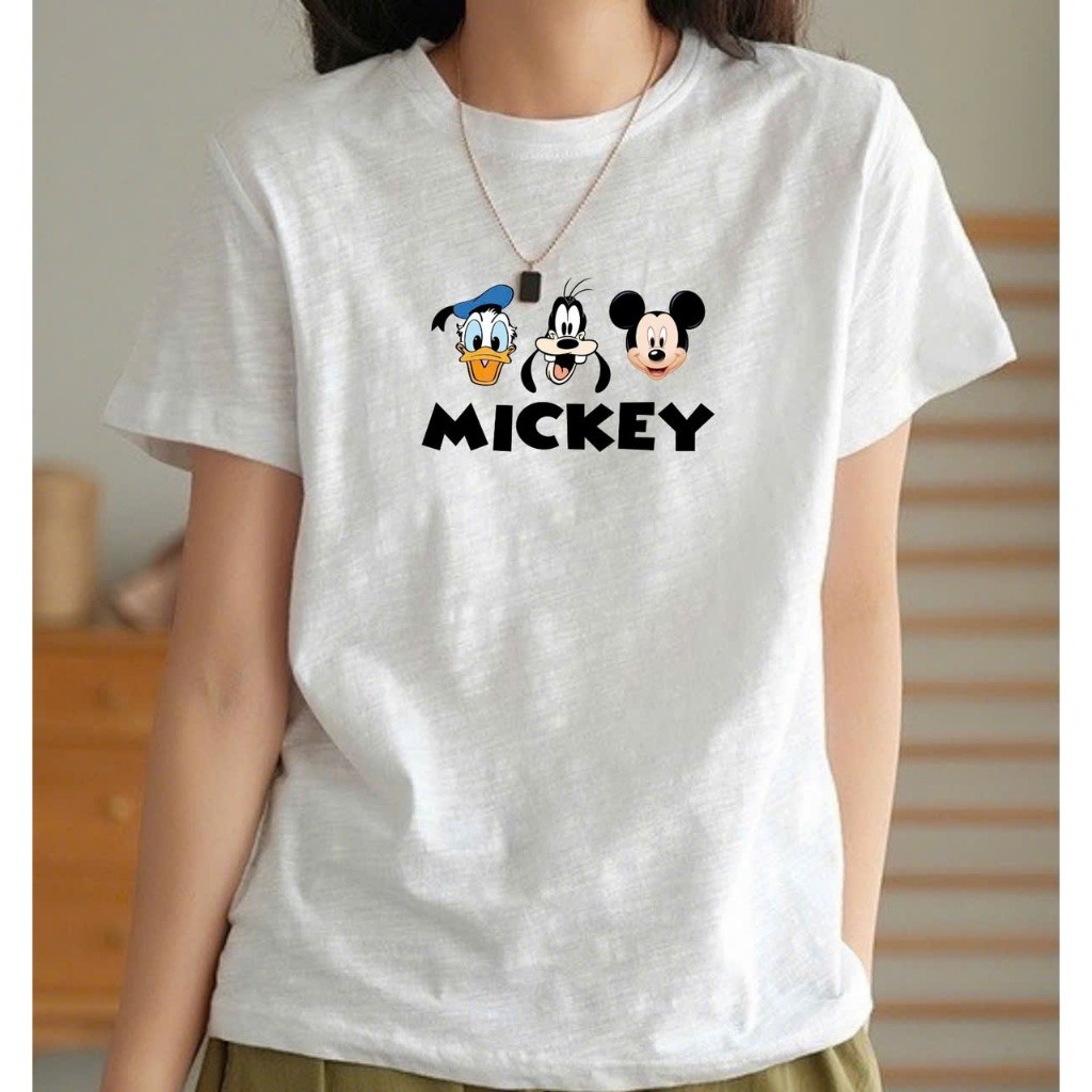 （Giao hàng 24h）Angela Áo thun Xược Nữ cổ tròn tay ngắn in hình ALICEVN1990,Áo phông nữ form vừa, Chất Cotton