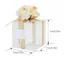 BEABOUT Hộp Trong Suốt, Hộp Kẹo PVC Mờ PVC Trong Suốt, Phong Cách Champagne Hình Vuông Ruy Băng Hoa Hộp Đóng Gói Đồ Dùng Dự Tiệc