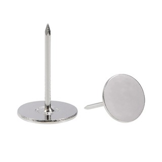 20 / 40 / 60 / 80 / 100 / 150 / 200 Chiếc Bọc Móng Tay Bao Da 16x20 / 16x25 / 19x23mm Đầu Phẳng Đồ Nội Thất Móng Tay Màu Bạc