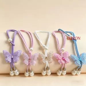 DARON 2 Dây buộc rèm bướm, Khóa rèm ngọc trai trang trí sáng tạo, Giá đỡ rèm Ngọc trai nhân tạo Dây rèm có thể điều chỉnh tăng cường phòng ngủ