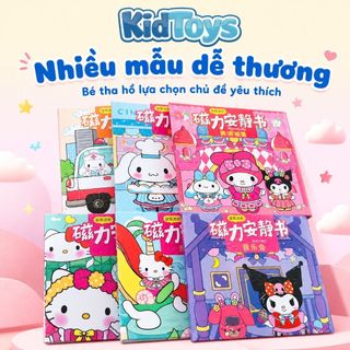 Sách Nam Châm Thay Trang Phục Sanrio 18cm Kidtoys - Kuromi, Cinnamoroll, Melody, Hello Kitty Cho Bé