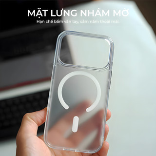 Ốp Lưng Nhám Mờ cho iPhone 17 Pro Max Popkon Có Nút Bấm Ai Camera Chống Sốc Tốt Không Bám Vân Tay