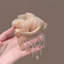 MAUROPOLI Phong Cách Mới Ánh Sáng Sang Trọng Pha Lê Tua Rua Champagne Lưới Tóc Mặt Sau Đầu Bóng Tính Khí Dây Tóc