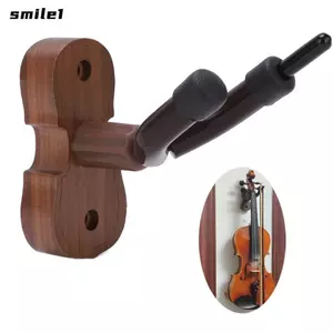 Gắn tường Violin SMILE​, ​Có móc nơ hình Violin ​Móc treo đàn Violin​, Lưu trữ & trưng bày phụ kiện thiết yếu​ Gỗ ​Giá đỡ nơ Thích hợp để sử dụng tại nhà và phòng thu