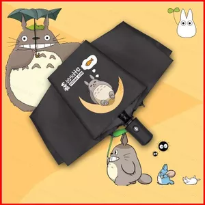 ST2 Totoro gấp hoàn toàn tự động Ô che nắng dễ thương bé trai và bé gái cả sinh viên nắng và mưa TS2