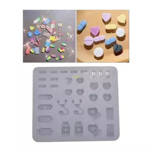 Flgo Nhựa Lắc Cốc Khuôn Silicon Đúc Khuôn Nhựa Dính Cát Nhanh Khuôn Rỗng Cho Móc Khóa Mặt Dây Chuyền Trang Sức Ma