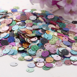 Phụ kiện trang sức handmade kim sa lấp lánh ngọc trai 6mm lỗ bên, bột lấp lánh 10g AMKG