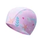 Mũ bơi VVDZA, Mũ bơi in hình hoạt hình bằng vải Polyester, Mũ bơi trẻ em có độ đàn hồi cao hoạt hình