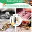 Bộ dụng cụ làm đồ trang sức 14 chiếc có kìm trang sức mũi phẳng, kẹp chốt băng ghế chữ V, búa vồ, thước đo