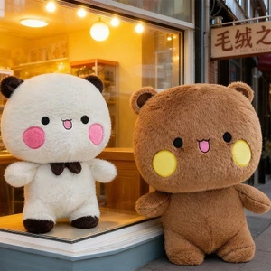 35cm Biểu Hiện Dễ Thương Bubu Dudu Sang Trọng Đồ Chơi Yier Gấu Trúc Búp Bê Nhồi Bông Kawaii Động Vật Sang Trọng Búp Bê Ngủ Nhà Trang Trí Xe Hơi