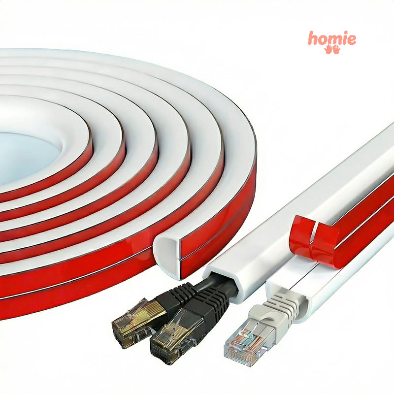 ✨Homie✨Ống che dây điện bằng PVC tự dính, gắn nổi, có thể cắt được,dùng trong trang trí nhà cửa.