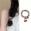 Tweeduj Nhiều Màu Sắc Kim Cương Giả Anh Đào Co Giãn Tóc Nữ Cô Gái Ngọt Ngào Trang Trí Tóc Scrunchie Dây Buộc Tóc Pha Lê Phụ Kiện Tóc VN