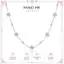 FANCIME "Heavenly Blue" Halo Thiết lập Vòng cổ bạc CZ Station