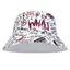Mũ xô PYCOU, Mũ ngư dân thoáng khí Hip Hop, Chữ thời trang Graffiti Mũ chống nắng ngoài trời có thể điều chỉnh Sử dụng bốn mùa