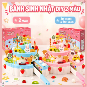 Bánh Trái Cây Cắt Cho Bé – Nến Hát Nhạc, đèn điện, đồ Chơi Sinh Nhật Giả Vờ, Quà Tặng Dễ Thương Cho Bé Gái
