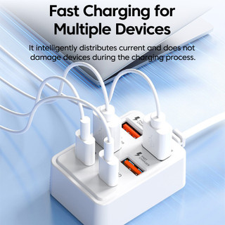 Ổ cắm điện đa cổng Elough PD30W Trạm sạc nhanh USB Hub Ổ cắm điện