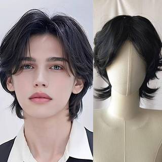 HWETR Mullet Đầu Tóc Giả Cosplay Dành Cho Nam Nữ Anime Tổng Hợp Ngắn Thẳng Đuôi Sói Giả Nhiệt Độ Cao Đảng Tóc Giả Với Bangs Fringe