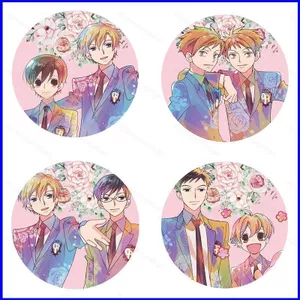 SQ3 Ouran Trường Trung Học Chủ Câu Lạc Bộ Fujioka Haruhi Tinplate Huy Hiệu Phim Sáng Phụ Kiện Anime QS3