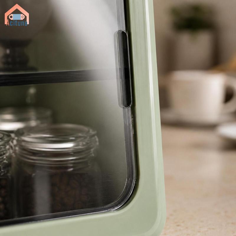 Cửa Trượt Cốc Tủ Mặt Bàn Cốc Hai Tầng Giá Để Đồ Rõ Ràng Màu Bảng 2 Tầng Tủ Tổ Chức Cho Nhà Bếp Quầy