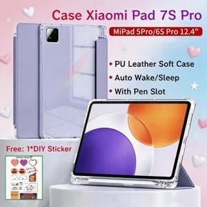 Ốp lưng Xiaomi Pad 7S Pro 12.5 inch có khe cắm bút Bảo vệ từ tính Xiaomi Pad 5 Pro 12.4 inch Ốp lưng Xiaomi Pad 6S Pro có mặt sau trong suốt